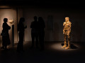 Projected-Colour-Spotlight-on-Jenga-Anne-Mead-Bronze